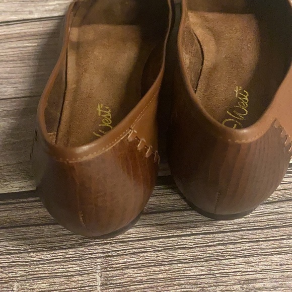 Vintage 9west brown leather flats size 8.5 N - Picture 4 of 5